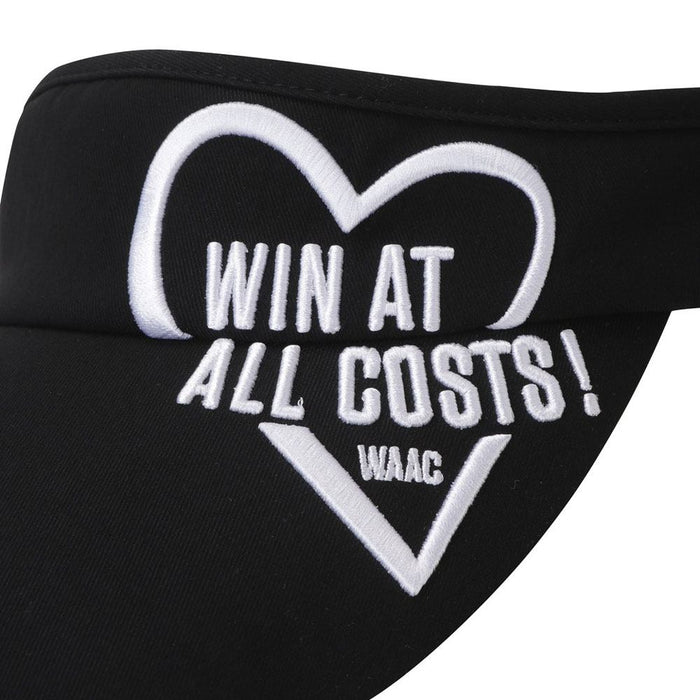 WAAC Heart Logo Sun Golf Visor Black - 23 Women