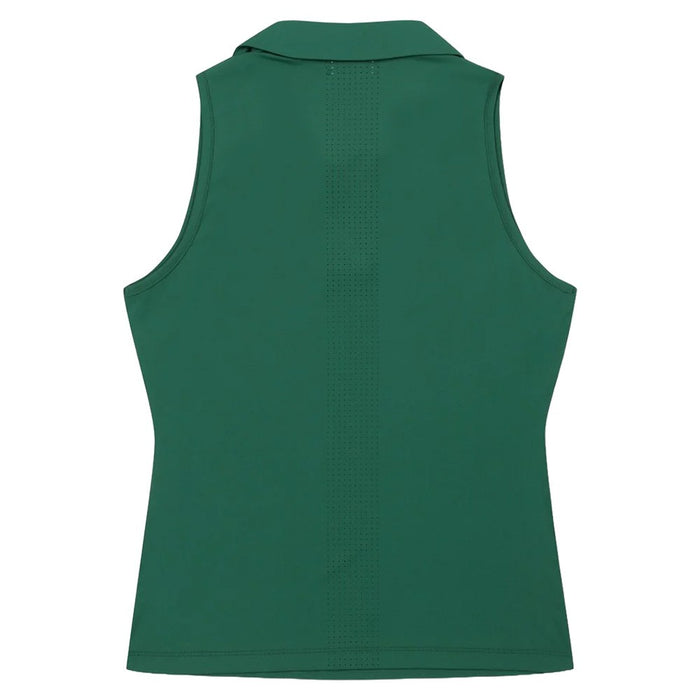 WAAC Micro Mesh Sleeveless Golf Polo Green - SP25 Women