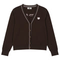 WAAC Pop Stitch Cardigan Golf Sweater Dark Brown - SS26 Women