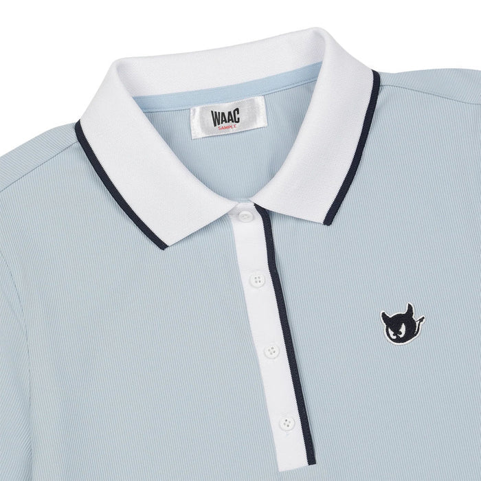 WAAC Slim Fit Rib Golf Polo Light Blue - SS26 Women
