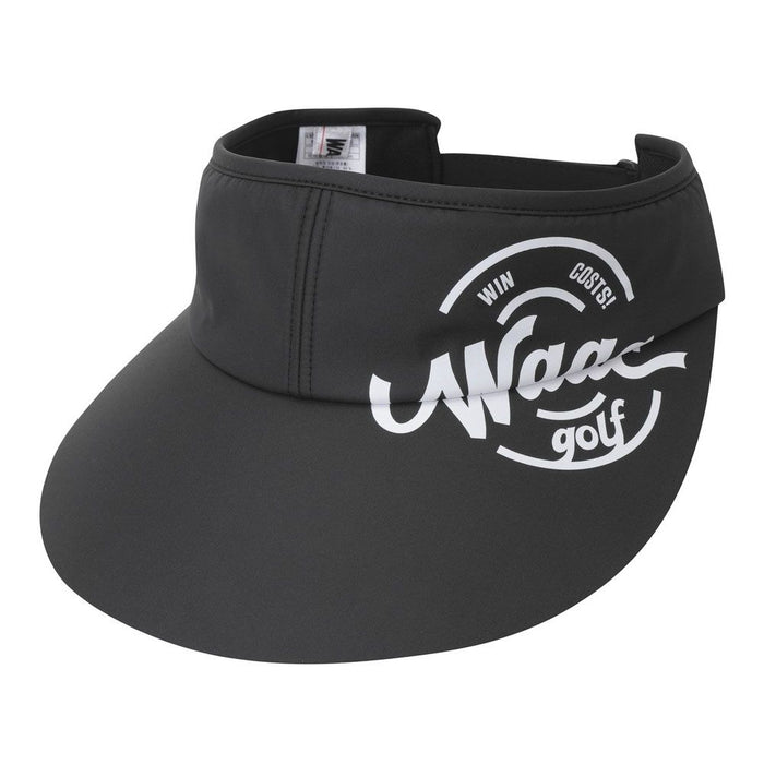 WAAC Wide Golf Visor Black - 24 Women