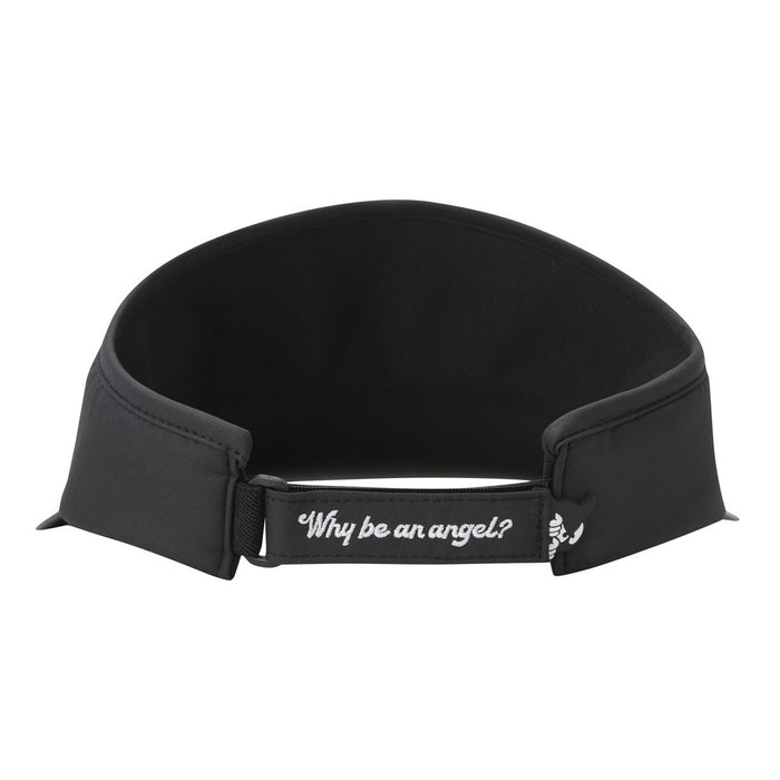 WAAC Wide Golf Visor Black - 24 Women